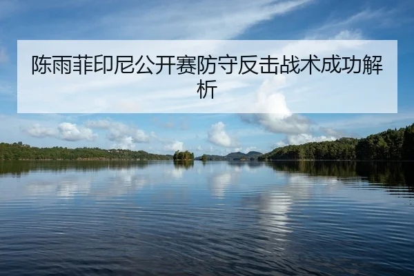 陈雨菲印尼公开赛防守反击战术成功解析